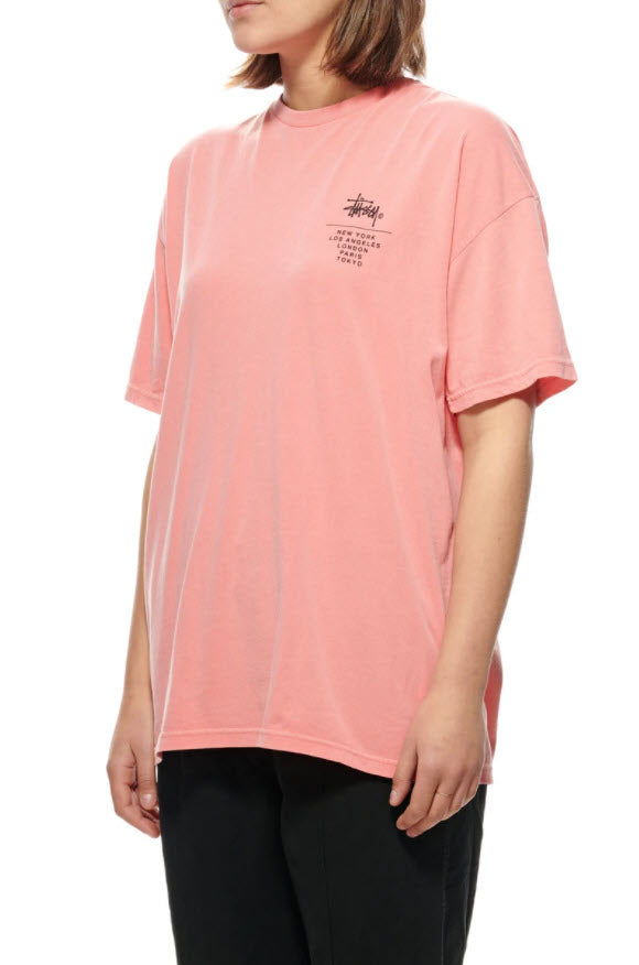 Stussy Cities Relaxed Tee Hot Coral ST102005 Famous Rock Shop Newcastle, 2300 NSW. Australia. 3