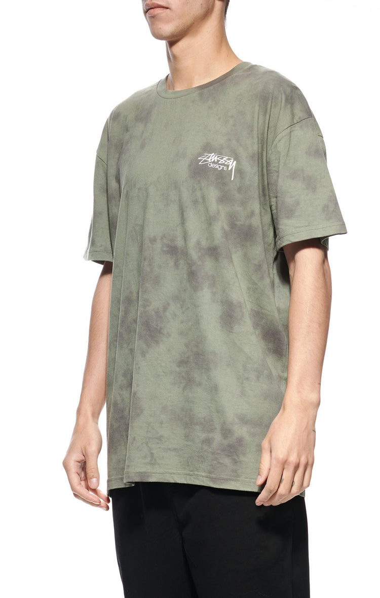 Stussy Designs Tie Dye Tee Bottle Green