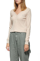 Stussy Owens Waffle Henley Sand Marle