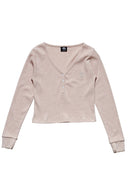 Stussy Owens Waffle Henley Sand Marle