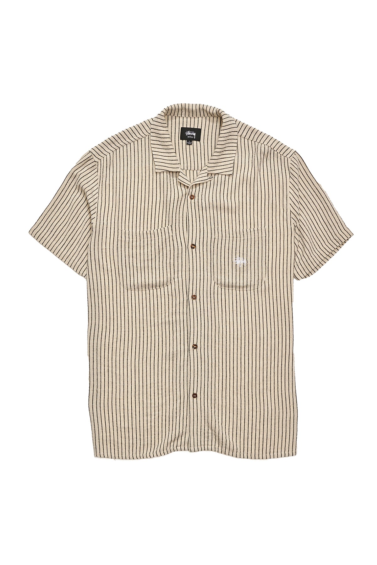 Stussy Linen Shirt Natural Black