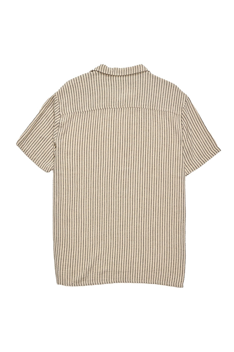 Stussy Linen Shirt Natural Black