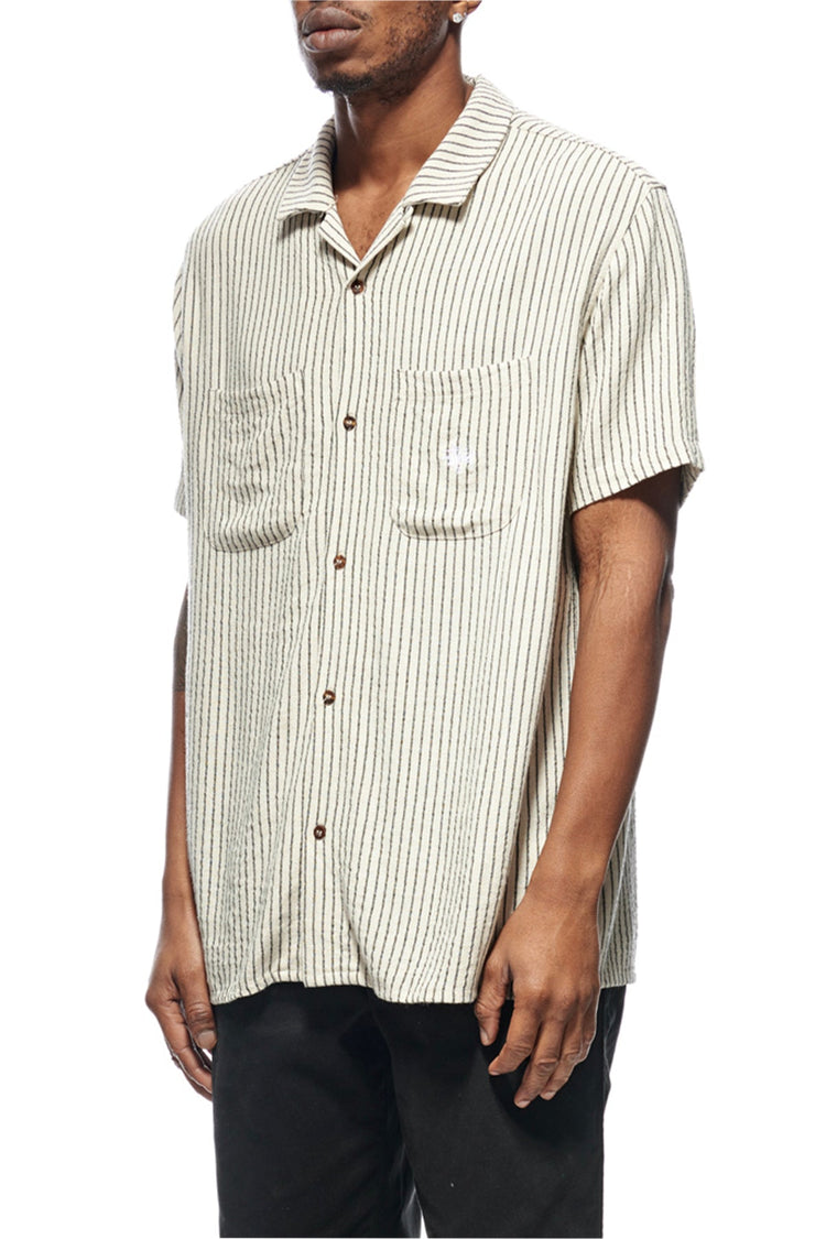 Stussy Linen Shirt Natural Black