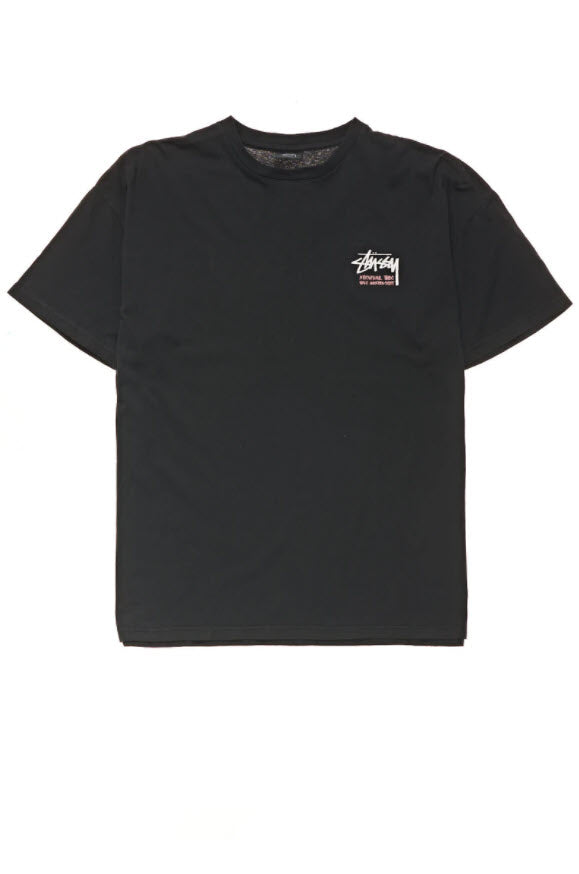 Stussy Stock Relaxed Tee Black ST102004 Famous Rock Shop Newcastle, 2300 NSW. Australia. 1
