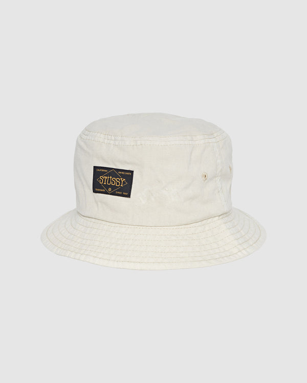 Stussy Trademark Canvas Bucket Hat Pigment Cream
