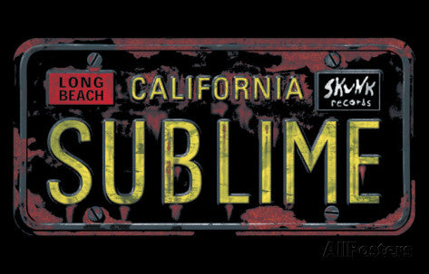 Sublime Licence Plate Poster 