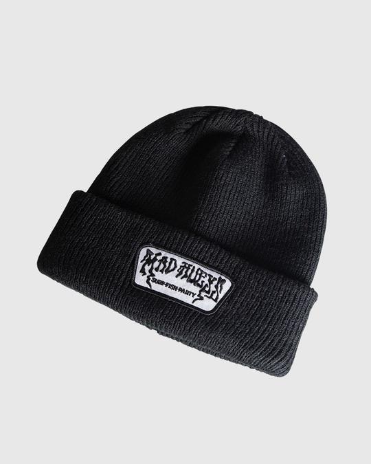 THE MAD HUEY Timeless Roll Up Beanie Black Famousrockshop