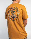 The Mad Hueys Born To Fish II Short Sleeve Tee H420M01008 TOBACCO