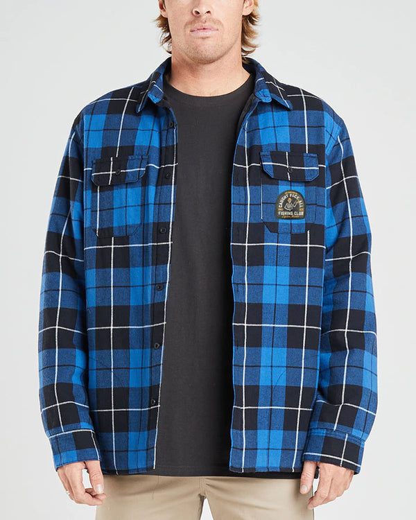 The Mad Hueys Caught FK All Plaid Jacket Navy H222M10003.