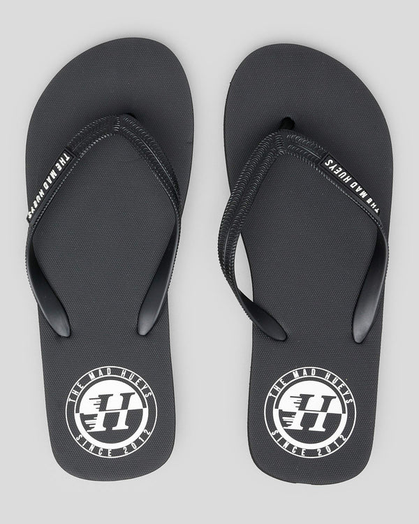 The Mad Hueys Custom H Thongs Black