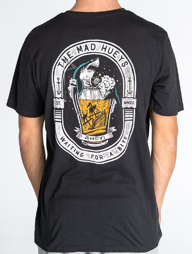 The Mad Hueys Waiting For A Bite Short Sleeve Pocket Tee