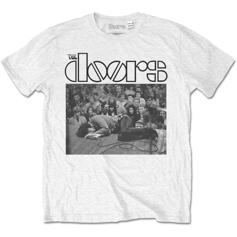 The Doors - Jim On Floor T Shirt White DOTS13MW0  Famous Rock Shop. 517 Hunter Street Newcastle 2300 NSW Australia