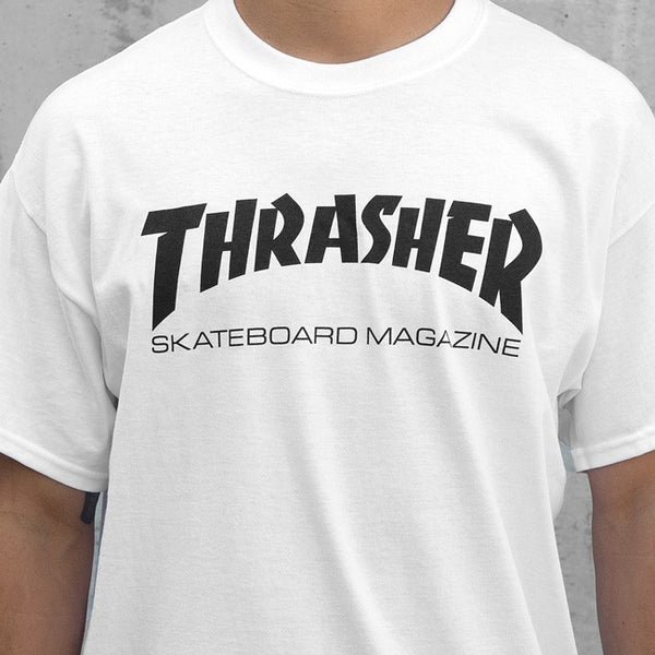 Thrasher Skate Mag Tee white  20065101   Famous Rock Shop 517 Hunter Street Newcastle 2300. Australia