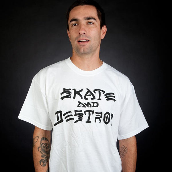 Thrasher Skate and Destroy Tee White