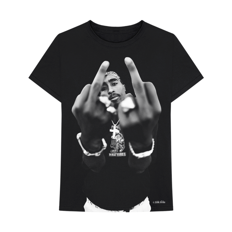 Tupac Middle Finger Unisex Tee Famousrockshop