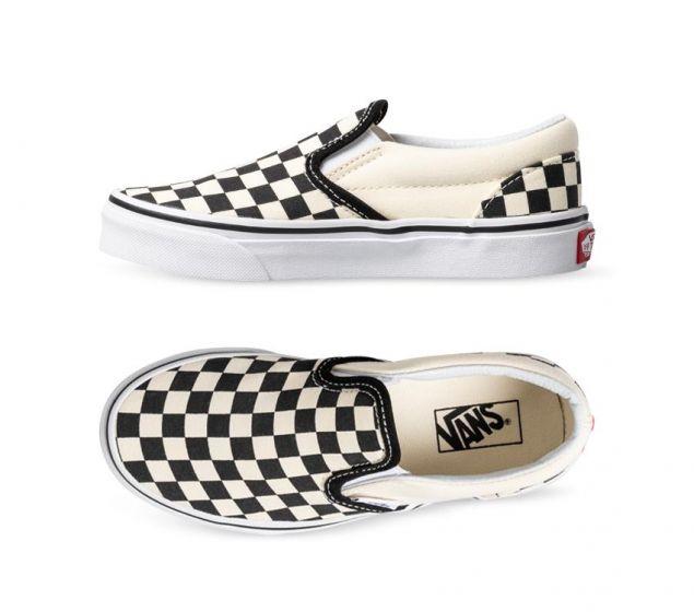 Vans Youth Classic Slip-On Checkerboard Black White VN000ZBUE01