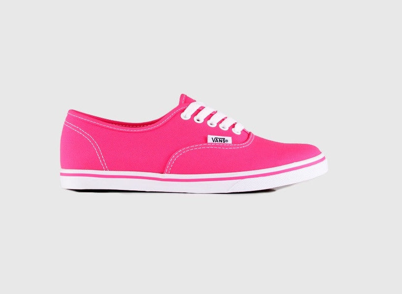 Neon Pink Vans Slip On Lo Pro Pink Skate Half Cab Shoe In Hot Pink