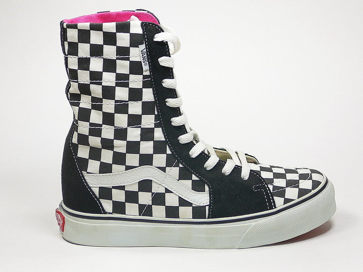 Vans Super SK8-HI Black White Checkerboard 4846199 055 Famous Rock Shop Newcastle, 2300 NSW. Australia. 1