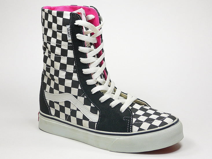 Vans Super SK8-HI Black White Checkerboard 4846199 055 Famous Rock Shop Newcastle, 2300 NSW. Australia. 2