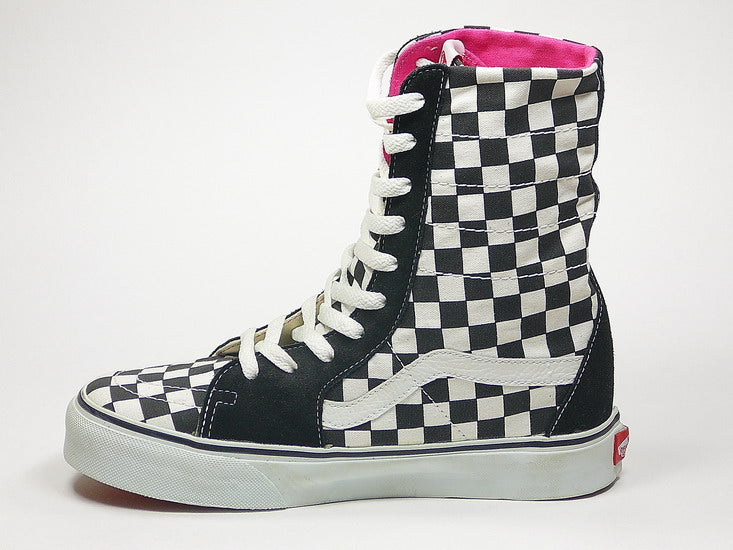 Vans Super SK8-HI Black White Checkerboard 4846199 055 Famous Rock Shop Newcastle, 2300 NSW. Australia. 3