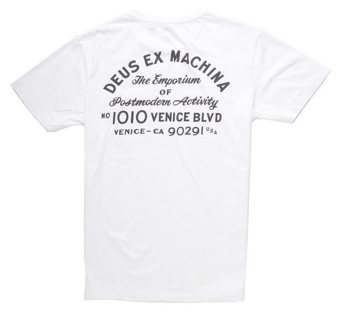Deus Venice CA. Address Tee White D1808