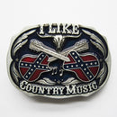 Vintage Enamel Western Country Music Belt Buckle