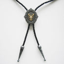 Western 3D Deer Wedding Bolo Tie Leather Necklace Necktie