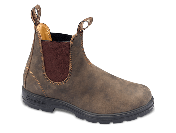 Blundstone 585 Pu lined Elastic Sided  Rustic Brown Famous Rock Shop Newcastle 2300 NSW Australia