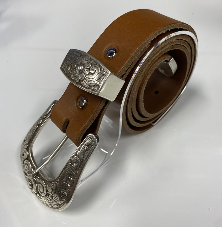 Boho Genuine Leather Belt Tan
