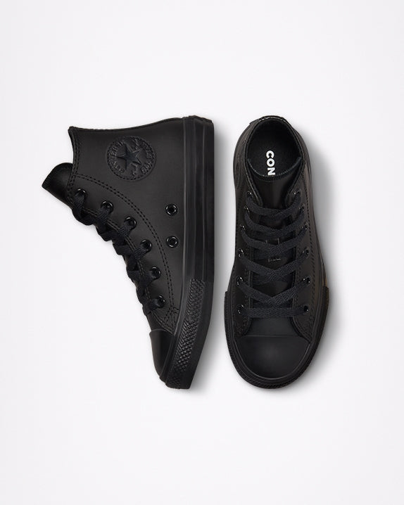 Converse Youth Hi Black Mono Leather A00919C