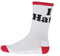 DGK 'Haters' Crew Socks Single Pair Red/ White