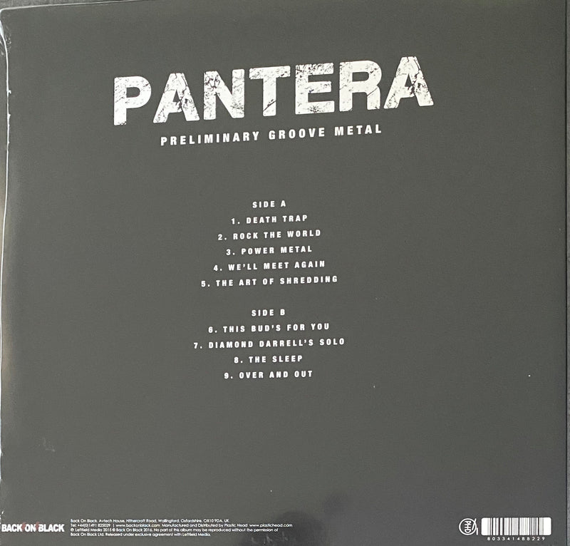 Pantera Preliminary Groove Metal Limited Edition Coloured Vinyl LP