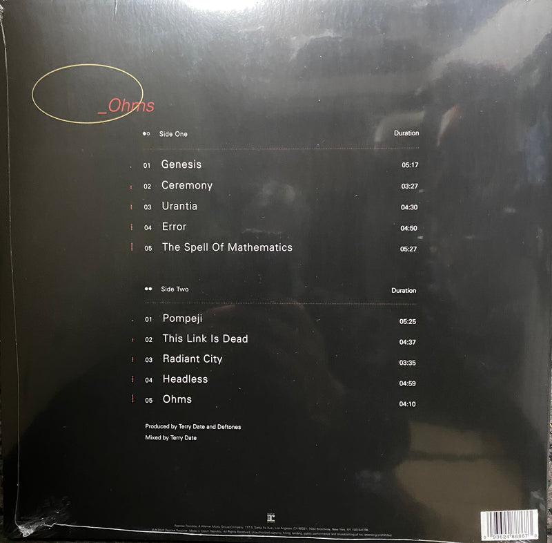 Deftones OHMS Limited Edition Gold Vinyl LP