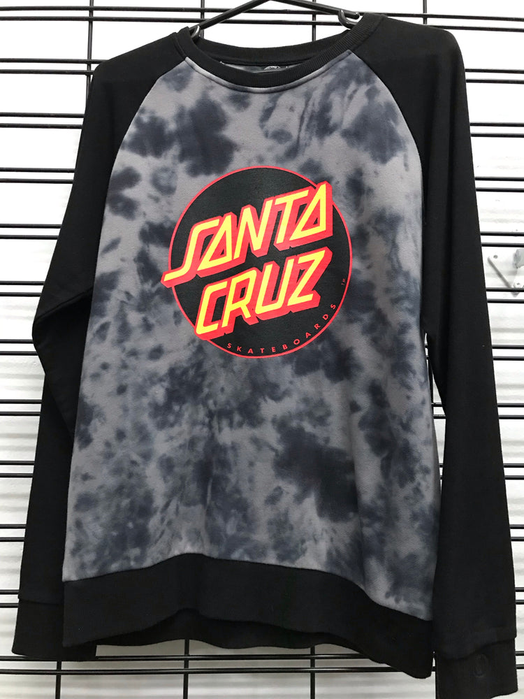 Santa Cruz Other Dot Tie Dye Black Crew