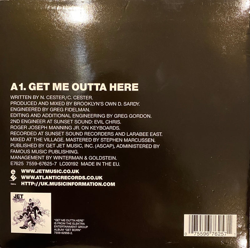 Jet Get Me Outta Here Limited Edition 7 Inch Vinyl