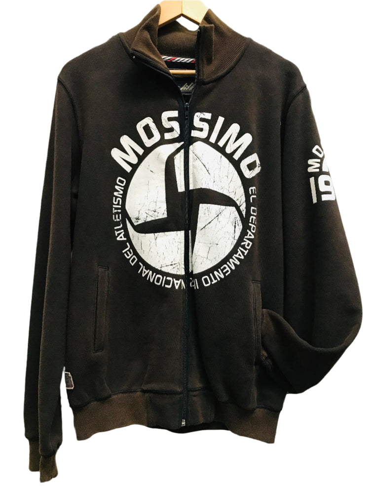 Mossimo 1986 Dept. Zip. Thru. Men's Jumper Brown 0M960J AAE Famous Rock Shop Newcastle 2300 NSW Australia