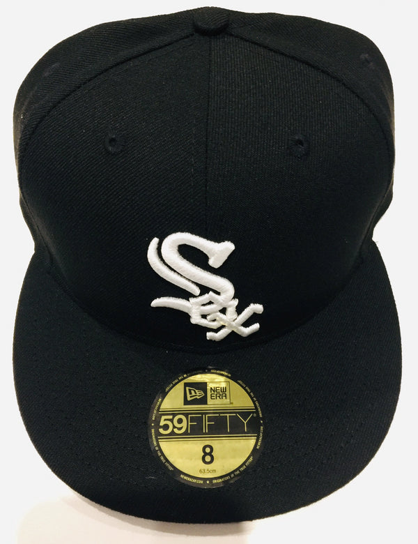 New Era 59Fifty MBL Chicago White Sox Fitted Cap Black White