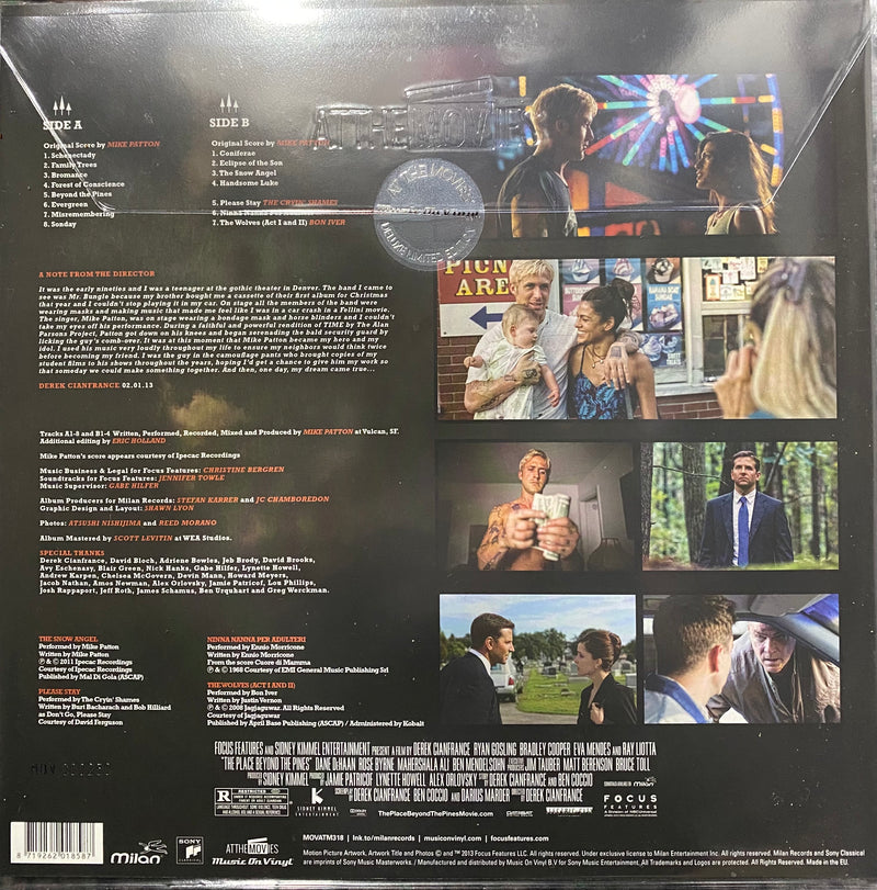 Soundtrack Patton Place Beyond The Pines Limited Translucent Vinyl LP