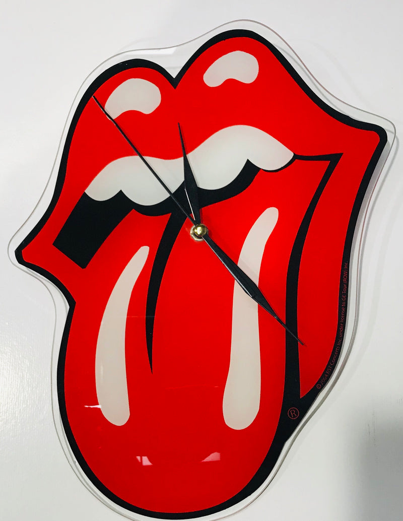 The Rolling Stones Collector's Glass Wall Clock Famous Rock Shop Newcastle 2300 NSW Australia