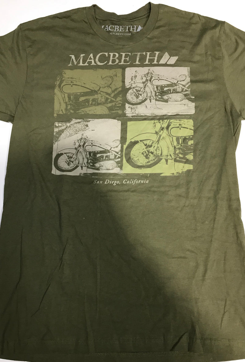Macbeth San Diego Motorbikes Green Men's Tee