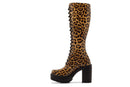 Roc Boots Lash Tan Leopard Patent Knee High Boot Famous Rock Shop Newcastle, 2300 NSW Australia.