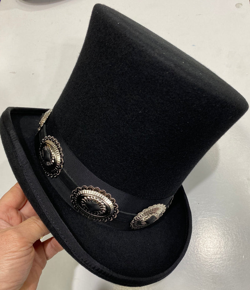 Slash Top Hat Costume Australian Hand Crafted Black Leather Slash