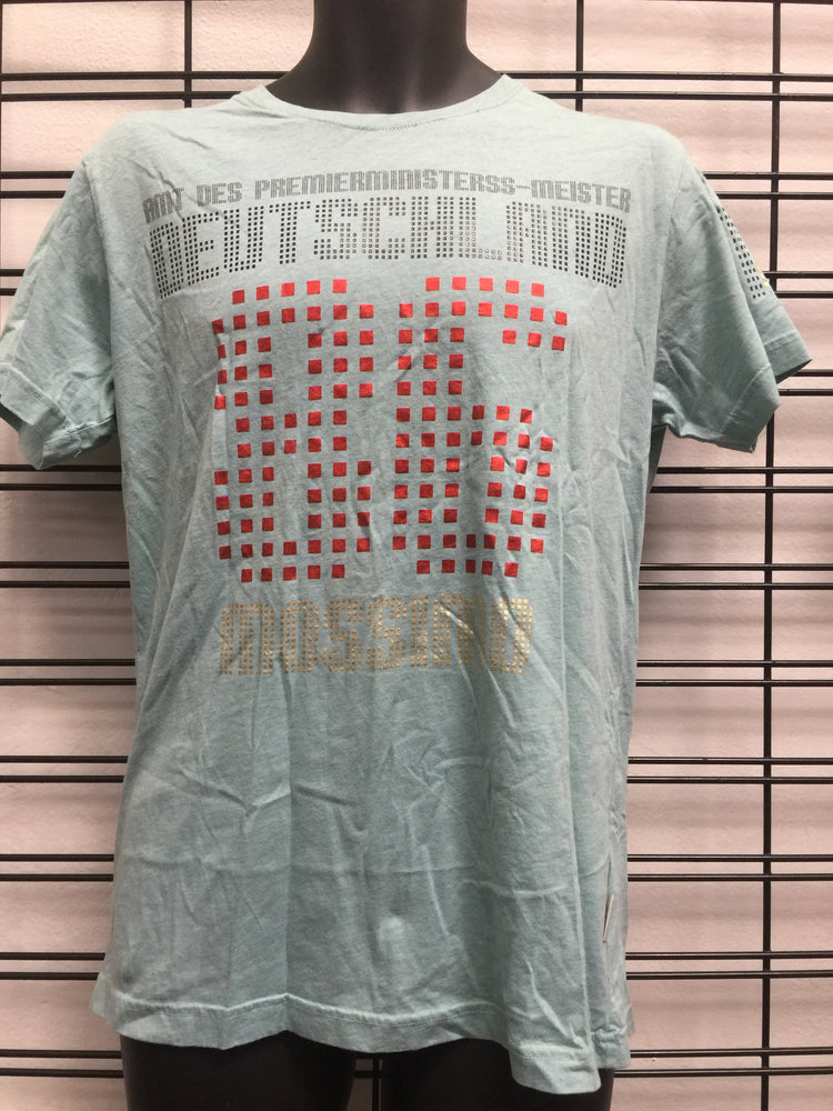 Mossimo SS 86 Foil Tee Pale Blue Marle Shirt