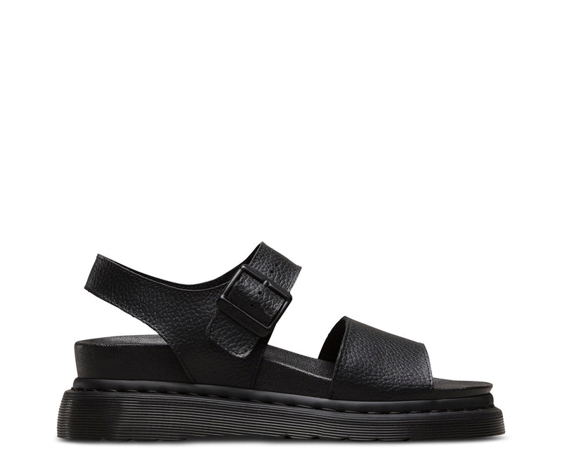 Black Romi Sandals Dr Martens Romi Leather Pebble Lamper Black