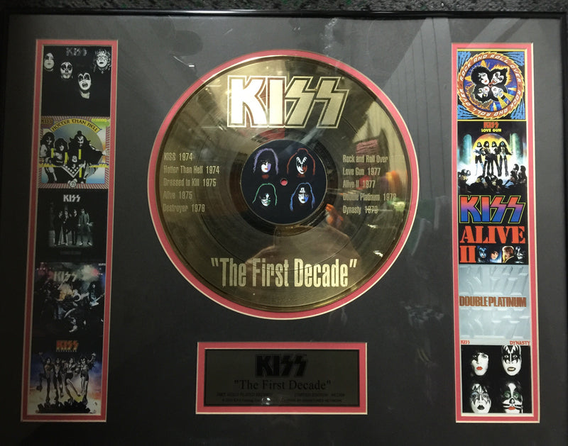 KISS The First Decade GOLD Vinyl Frame