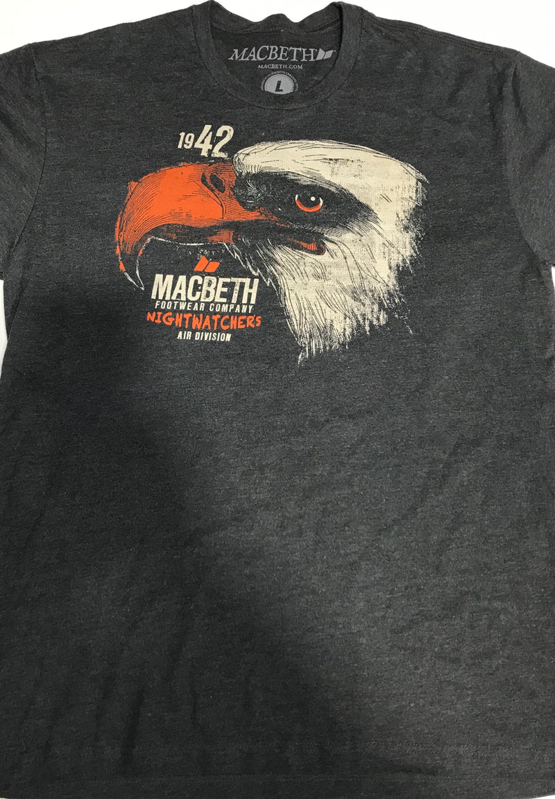 Macbeth Nightwatchers Eagle Grey and Orange Tee