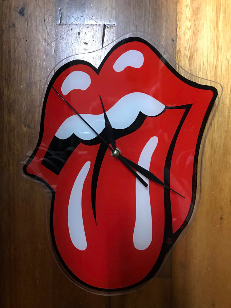 The Rolling Stones Collector's Glass Wall Clock Famous Rock Shop Newcastle 2300 NSW Australia
