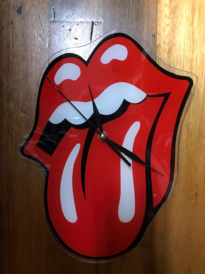 The Rolling Stones Collector's Glass Wall Clock Famous Rock Shop Newcastle 2300 NSW Australia