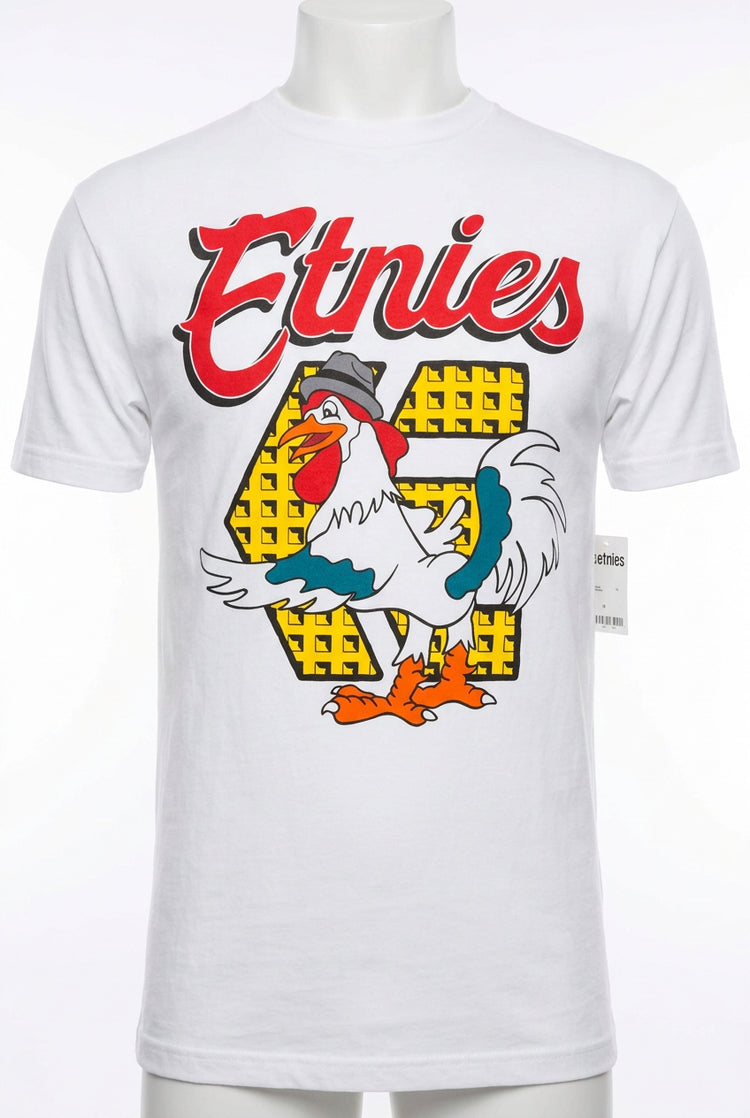 Etnies Red Rooster White Tee