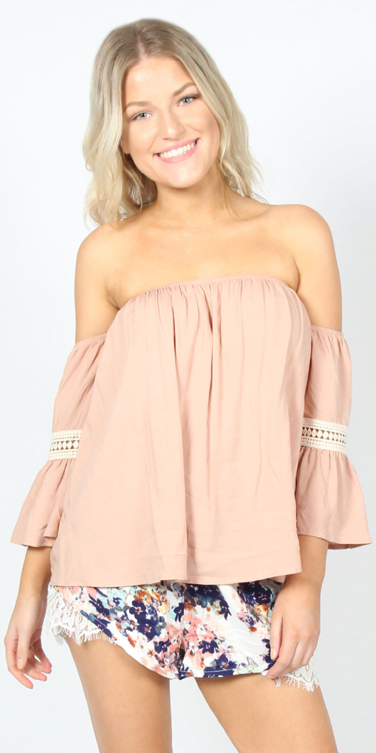 Sass Mexicali Shoulder Top Blush Pink 9989TWSS